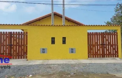 Casa com 2 dormitórios à venda, 50 m² por r$ 220.000,00 - balneário gaivota - itanhaém/sp