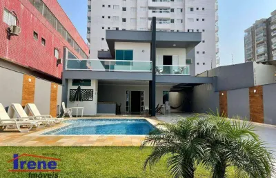 Casa pé na areia com 5 suítes à venda, 323 m² por r$ 2.700.000 - centro - itanhaém/sp