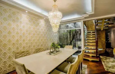 Sobrado semi mobiliado com 3 dormitórios e 1 suíte à venda, 273 m² por r$ 1.200.000 - vila linda - santo andré/sp