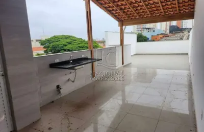 Cobertura à venda na vila valparaiso, 47,56+47,56m² - r$ 500.000,00