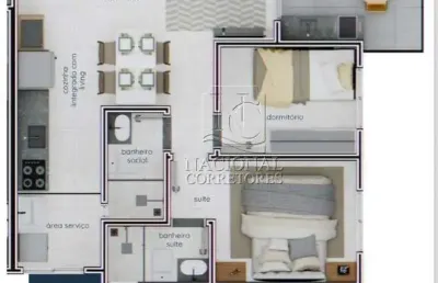 Apartamento à venda, 2 quartos, 1 suíte, 1 vaga, campestre - santo andré/sp