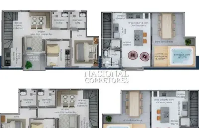 Cobertura à venda, 2 quartos, 1 suíte, 1 vaga, campestre - santo andré/sp