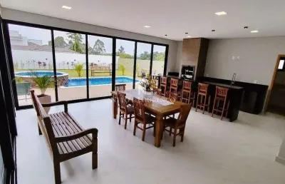 Casa térrea nova à venda com 3 suítes no condomínio terra caxambu, jundiaí-sp – modernidade, confor