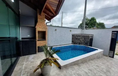 Casa para venda em peruíbe, ribamar, 2 dormitórios, 1 suíte, 1 banheiro, 2 vagas