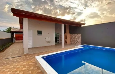 Casa para venda em itanhaém, balneário gaivotas, 3 dormitórios, 1 suíte, 1 banheiro, 3 vagas