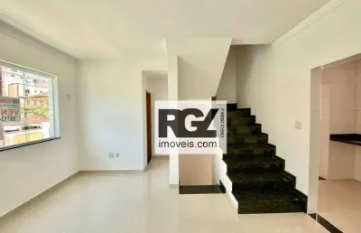 Casa com 2 dormitórios à venda, 100 m² por r$ 660.000,00 - campo grande - santos/sp