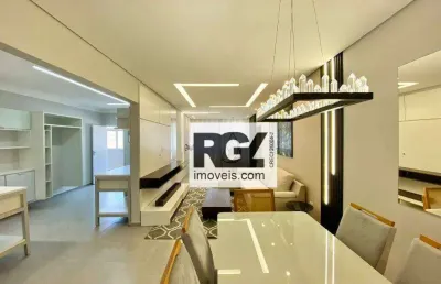 Apartamento com 2 dormitórios à venda, 125 m² por r$ 1.010.000,00 - pompéia - santos/sp