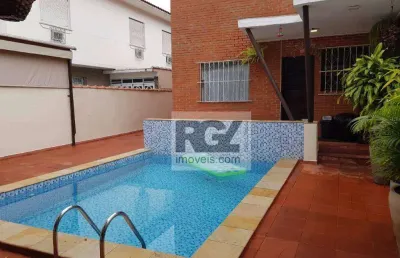 Casa com 4 dormitórios, 250 m² - venda por r$ 2.500.000,00 ou aluguel por r$ 8.000,00/mês - embaré - santos/sp