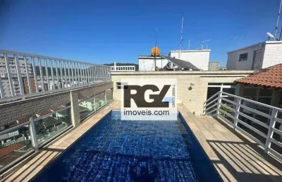Cobertura com 4 dormitórios à venda, 540 m² por r$ 2.300.000,00 - ponta da praia - santos/sp