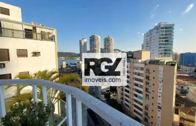 Cobertura com 4 dormitórios à venda, 289 m² por r$ 2.200.000,00 - ponta da praia - santos/sp