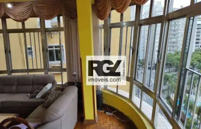 Apartamento com 3 dormitórios à venda, 136 m² por r$ 640.000,00 - boqueirão - santos/sp