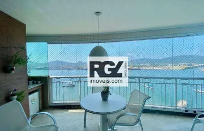 Apartamento para alugar, 199 m² por r$ 15.000,00/mês - ponta da praia - santos/sp