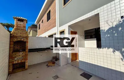 Sobrado novo, 03 suítes, área gourmet com piscina. vila belmiro, santos