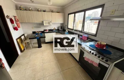 Cobertura com 4 dormitórios para alugar, 265 m² por r$ 10.000,00/mês - vila belmiro - santos/sp