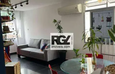 Apartamento com 2 dormitórios à venda, 69 m² por r$ 430.000,00 - embaré - santos/sp