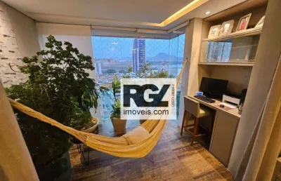 Cobertura com 4 dormitórios à venda, 217 m² por r$ 3.000.000,00 - ponta da praia - santos/sp