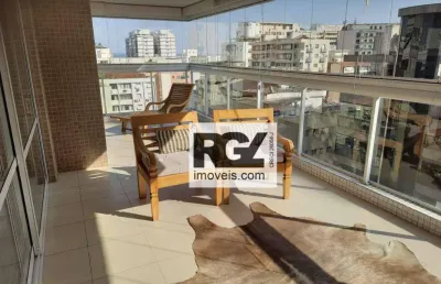 Apartamento com 3 dormitórios à venda, 207 m² por r$ 2.700.000,00 - gonzaga - santos/sp