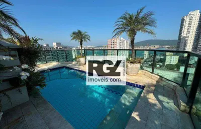 Cobertura com 6 dormitórios à venda, 600 m² por r$ 3.195.000,00 - ponta da praia - santos/sp