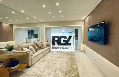 Apartamento com 2 dormitórios à venda, 127 m² por r$ 2.120.000,00 - aparecida - santos/sp