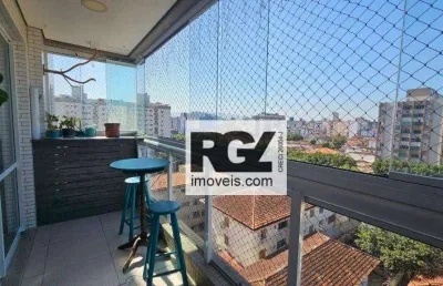 Apartamento com 2 dormitórios à venda, 85 m² por r$ 927.000,00 - marapé - santos/sp