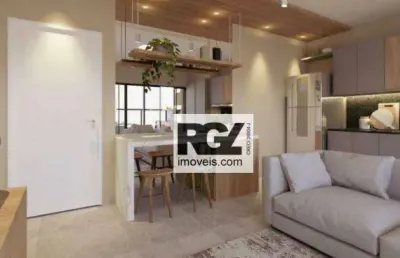 Apartamento com 1 dormitório à venda, 39 m² por r$ 385.000,00 - josé menino - santos/sp