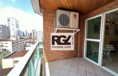 Apartamento com 2 dormitórios para alugar, 116 m² por r$ 7.900,00/mês - embaré - santos/sp