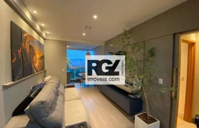 Apartamento com 2 dormitórios à venda, 77 m² - ponta da praia - santos/sp