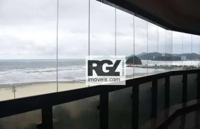 Apartamento com 4 dormitórios para alugar, 360 m² por r$ 18.000,00/mês - josé menino - santos/sp