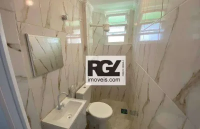 Apartamento com 1 dormitório à venda, 34 m² por r$ 285.000,00 - aparecida - santos/sp