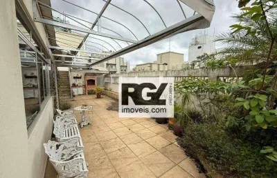 Cobertura com 4 dormitórios à venda, 368 m² por r$ 2.200.000,00 - aparecida - santos/sp