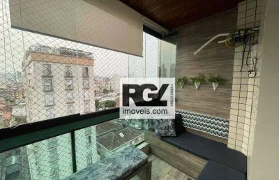 Apartamento com 2 dormitórios à venda, 150 m² por r$ 1.200.000,00 - embaré - santos/sp