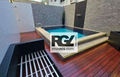 Casa com 3 dormitórios à venda, 200 m² por r$ 2.500.000,00 - embaré - santos/sp