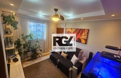 Apartamento com 2 dormitórios à venda, 70 m² por r$ 424.000,00 - josé menino - santos/sp