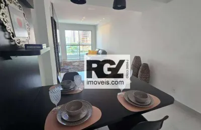 Apartamento com 2 dormitórios para alugar, 68 m² por r$ 4.800,00/mês - marapé - santos/sp