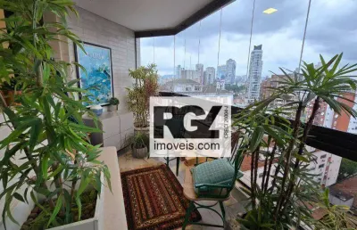 Apartamento com 4 dormitórios à venda, 200 m² por r$ 1.390.000,00 - ponta da praia - santos/sp