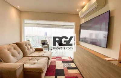 Apartamento com 1 dormitório para alugar, 49 m² por r$ 5.000,00/mês - ponta da praia - santos/sp