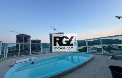 Cobertura com 3 dormitórios à venda, 181 m² por r$ 1.790.000,00 - ponta da praia - santos/sp