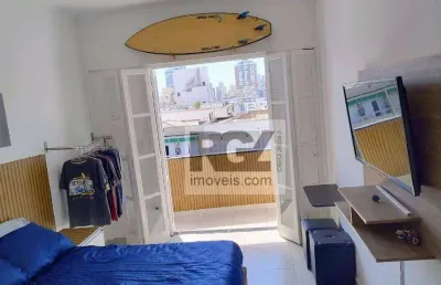 Apartamento com 1 dormitório à venda, 50 m² por r$ 530.000,00 - boqueirão - santos/sp