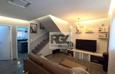 Sobrado com 3 dormitórios à venda, 120 m² por r$ 860.000,00 - campo grande - santos/sp