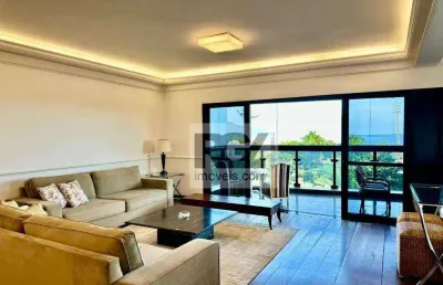 Apartamento com 3 dormitórios para alugar, 251 m² por r$ 17.415/mês - josé menino - santos/sp
