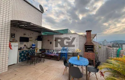 Cobertura com 3 dormitórios à venda, 142 m² por r$ 850.000,00 - embaré - santos/sp