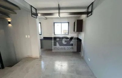 Village com 2 dormitórios para alugar, 116 m² por r$ 5.000,00/mês - marapé - santos/sp