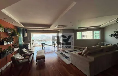 Apartamento com 3 dormitórios para alugar, 199 m² por r$ 15.000,00/mês - ponta da praia - santos/sp