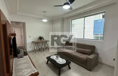 Apartamento com 1 dormitório para alugar, 54 m² por r$ 2.300,00/mês - itararé - são vicente/sp