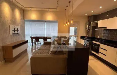 Apartamento com 1 dormitório para alugar, 57 m² por r$ 6.300,00/mês - gonzaga - santos/sp