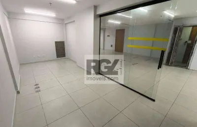 Sala para alugar, 53 m² por r$ 3.500,00/mês - marapé - santos/sp