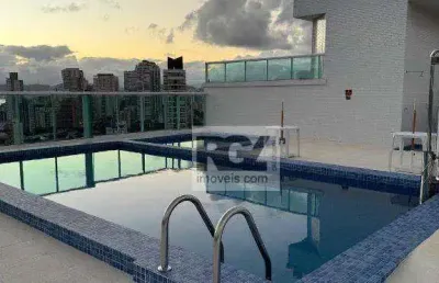 Apartamento com 1 dormitório para alugar, 44 m² por r$ 4.500,00/mês - ponta da praia - santos/sp