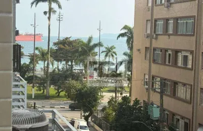 Kitnet vista mar à venda, 38 m² por r$ 320.000 - ponta da praia - santos/sp