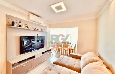 Apartamento com 3 quartos para alugar, 88 m² por r$ 9.000/mês - campo grande - santos/sp