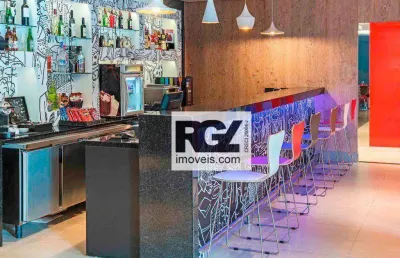 Studio em hotel com 1 suíte à venda, 18 m² por r$ 300.000 - valongo - santos/sp
